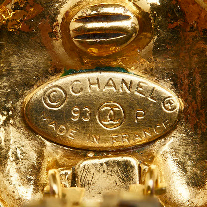Top Quality Chanel Vintage Coco Mark Earrings Gold