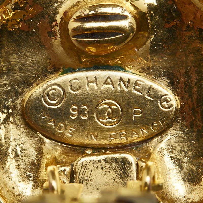 Top Quality Chanel Vintage Coco Mark Earrings Gold