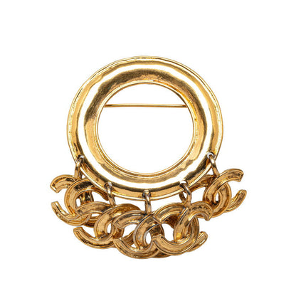 Top Quality Chanel Vintage Gold Plated Coco Mark 5-Link Brooch