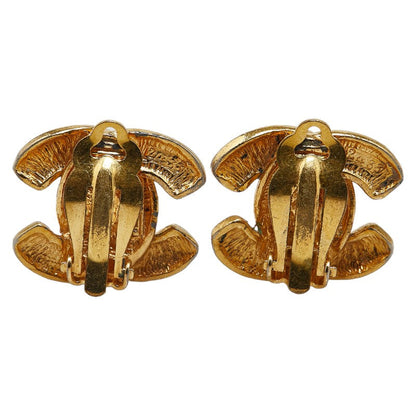 Top Quality Chanel Matelasse Coco Mark Earrings Gold Plated