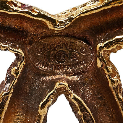 Top Quality Chanel Vintage Coco Mark Brooch Gold Plated