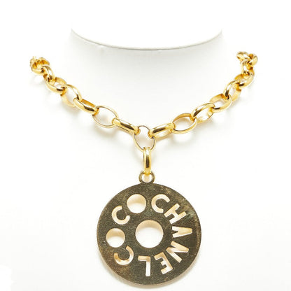 Top Quality Chanel Logo Chain Necklace Gold Plated