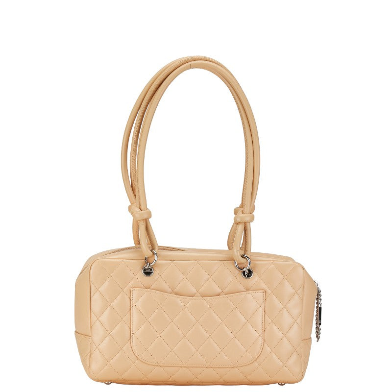 Top Quality Chanel Cambon Line Leather Handbag Beige Yellow