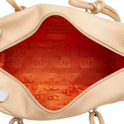 Top Quality Chanel Cambon Line Leather Handbag Beige Yellow
