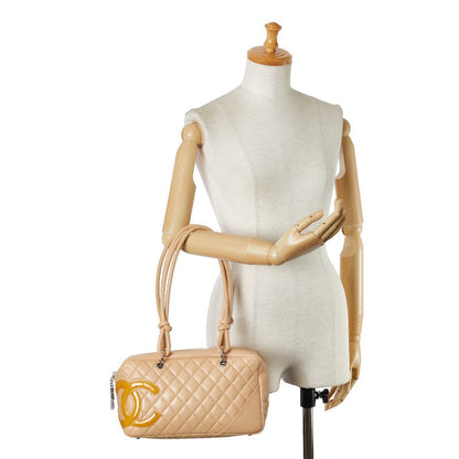 Top Quality Chanel Cambon Line Leather Handbag Beige Yellow