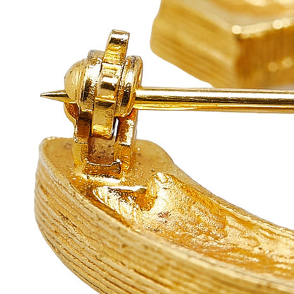 Top Quality Chanel Vintage Coco Mark Rhinestone Brooch Gold Plated