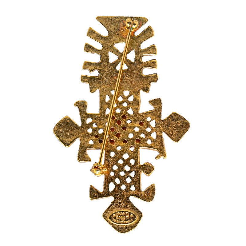 Top Quality Chanel Vintage Coco Mark Brooch Gold Plated