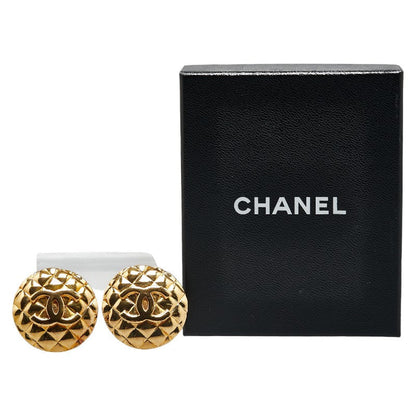 Top Quality Chanel Coco Mark Gold Plated Earrings