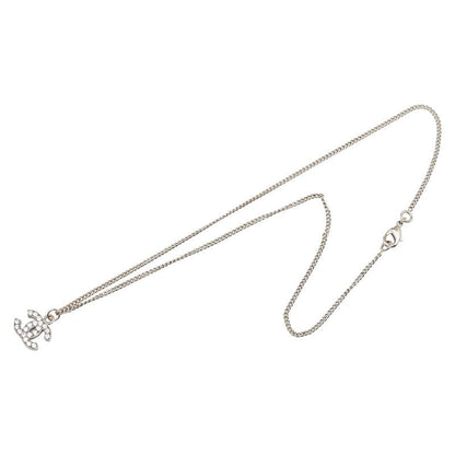 Top Quality Chanel Coco Mark Rhinestone Metal Necklace