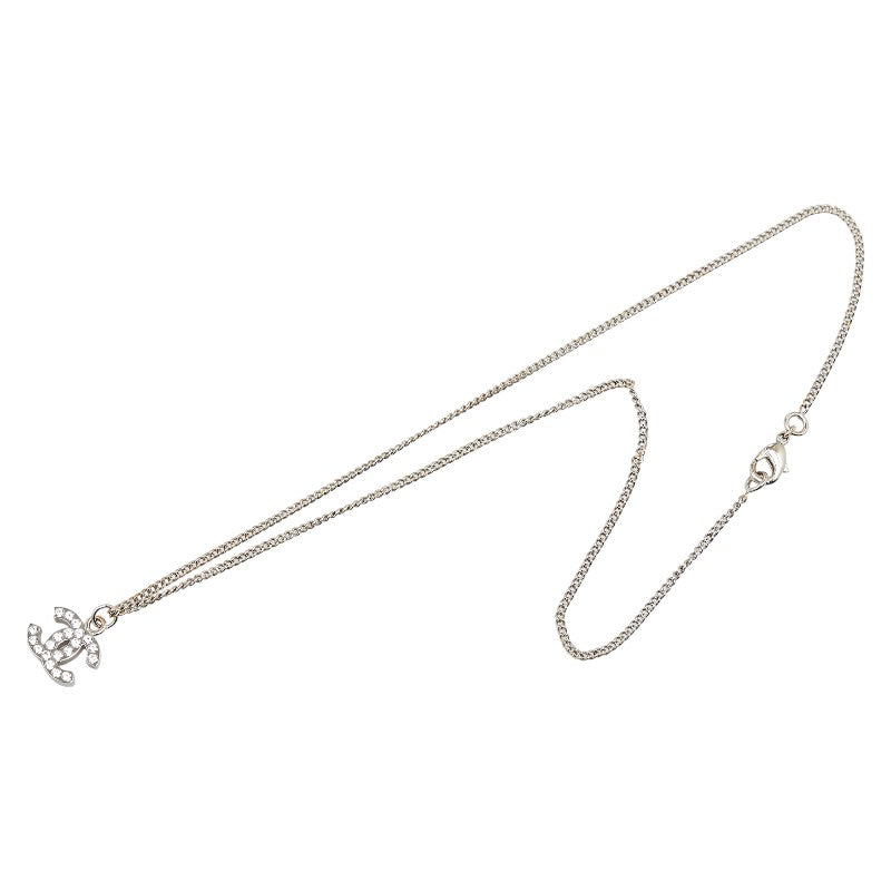 Top Quality Chanel Coco Mark Rhinestone Metal Necklace