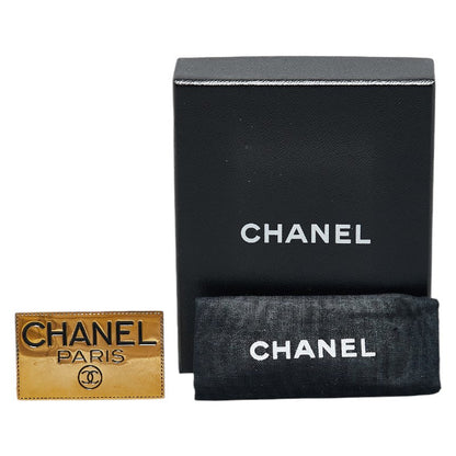 Top Quality Chanel Logo Plate Coco Mark Brooch Gold Plated