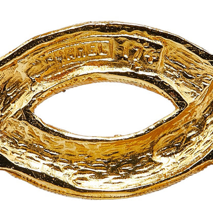 Top Quality Chanel Coco Mark Brooch Gold Plated Rhinestone