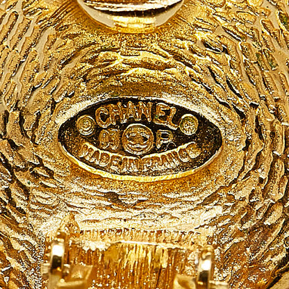 Top Quality Chanel Vintage Coco Mark Earrings Gold Plated