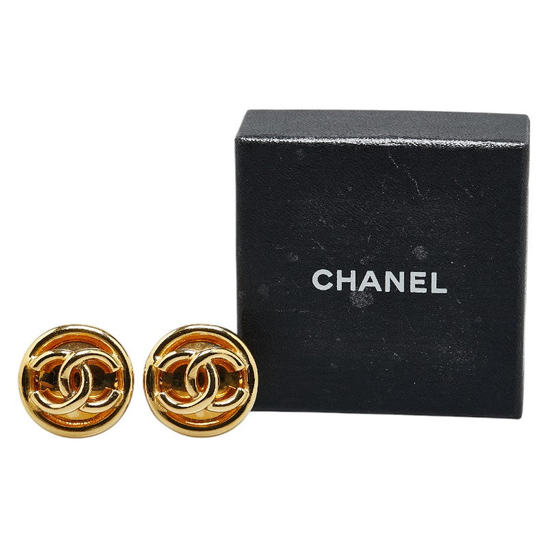 Top Quality Chanel Vintage Coco Mark Earrings Gold Plated