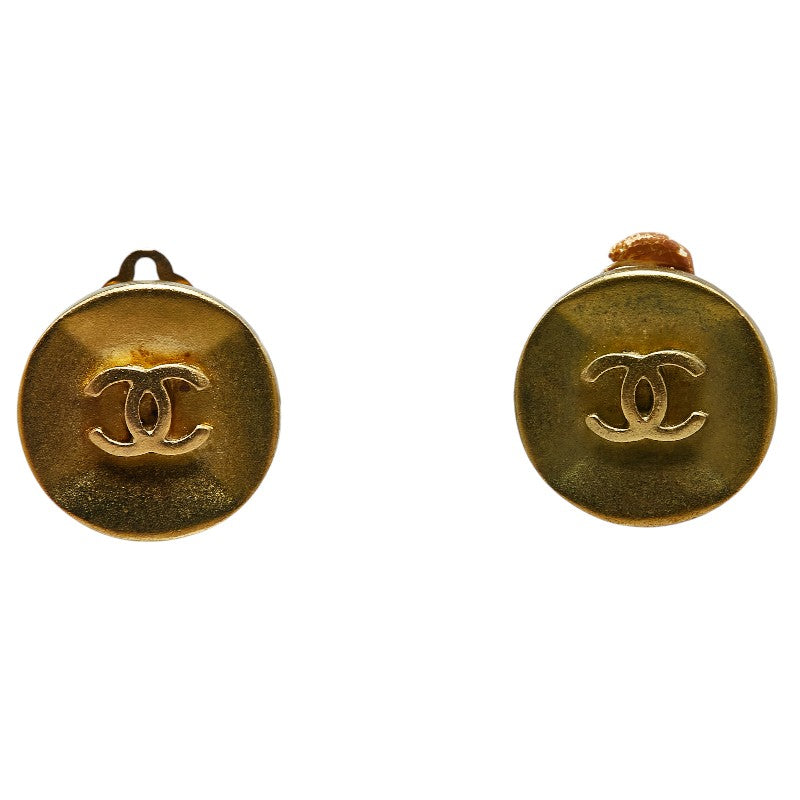 Top Quality Chanel Vintage Coco Mark Earrings Gold