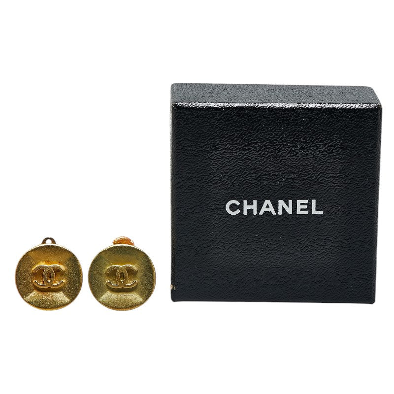 Top Quality Chanel Vintage Coco Mark Earrings Gold