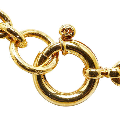 Top Quality Chanel Vintage Coco Mark Round Necklace Gold Plated
