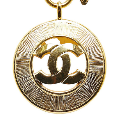 Top Quality Chanel Coco Mark Round Necklace Gold Plated