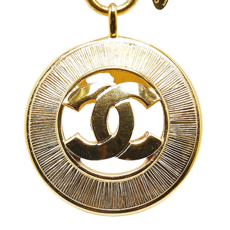 Top Quality Chanel Coco Mark Round Necklace Gold Plated