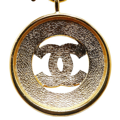 Top Quality Chanel Coco Mark Round Necklace Gold Plated