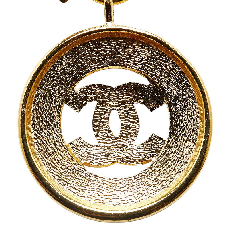 Top Quality Chanel Coco Mark Round Necklace Gold Plated