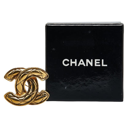 Top Quality Chanel Coco Mark Matelasse Brooch Gold Plated