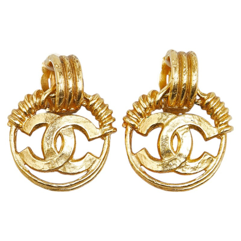 Top Quality Chanel Vintage Coco Mark Earrings Gold Plated