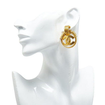 Top Quality Chanel Vintage Coco Mark Earrings Gold Plated