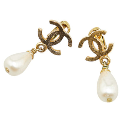 Top Quality Chanel Vintage Teardrop Swing Earrings Gold
