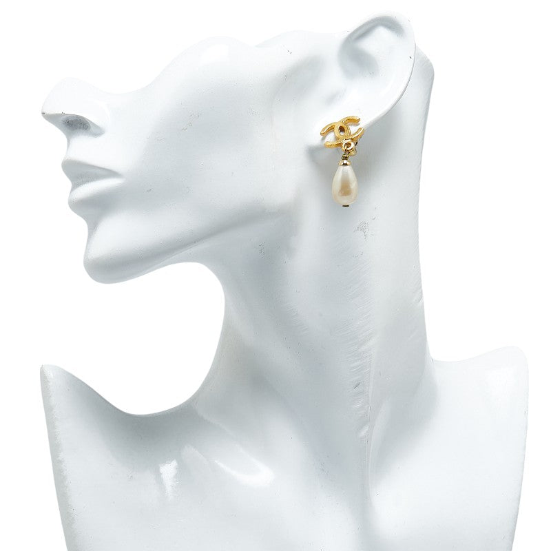 Top Quality Chanel Vintage Teardrop Swing Earrings Gold