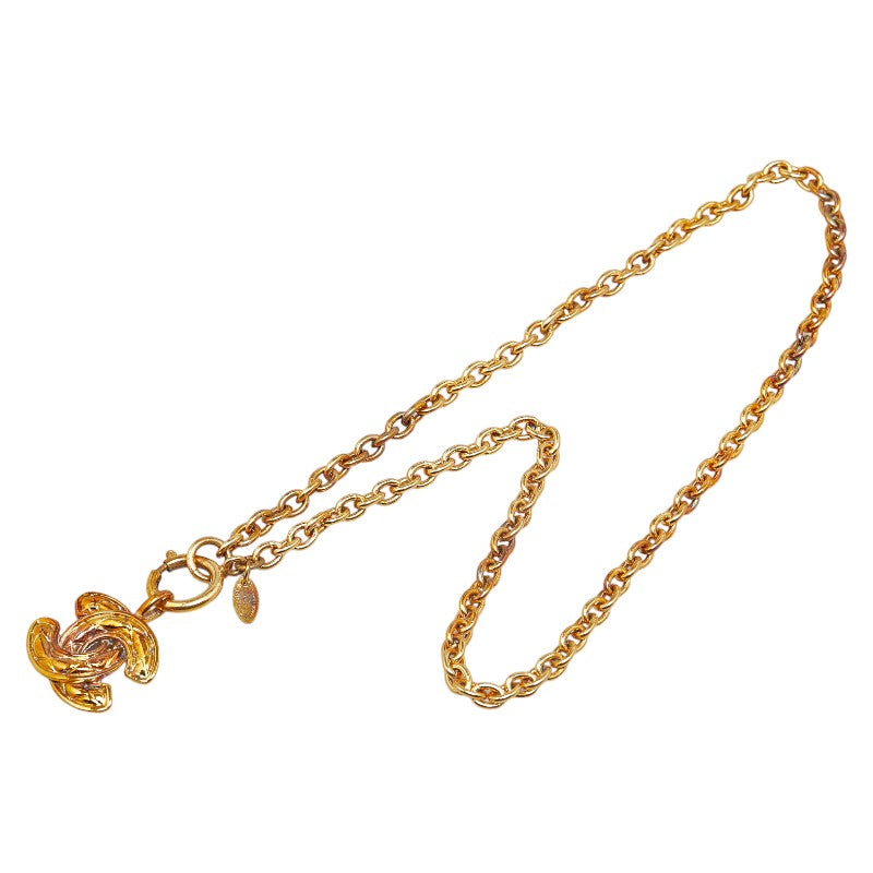 Top Quality Chanel Vintage Matelasse Coco Mark Necklace