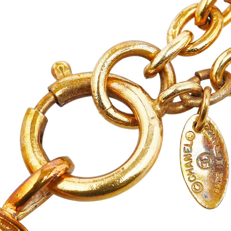 Top Quality Chanel Vintage Matelasse Coco Mark Necklace
