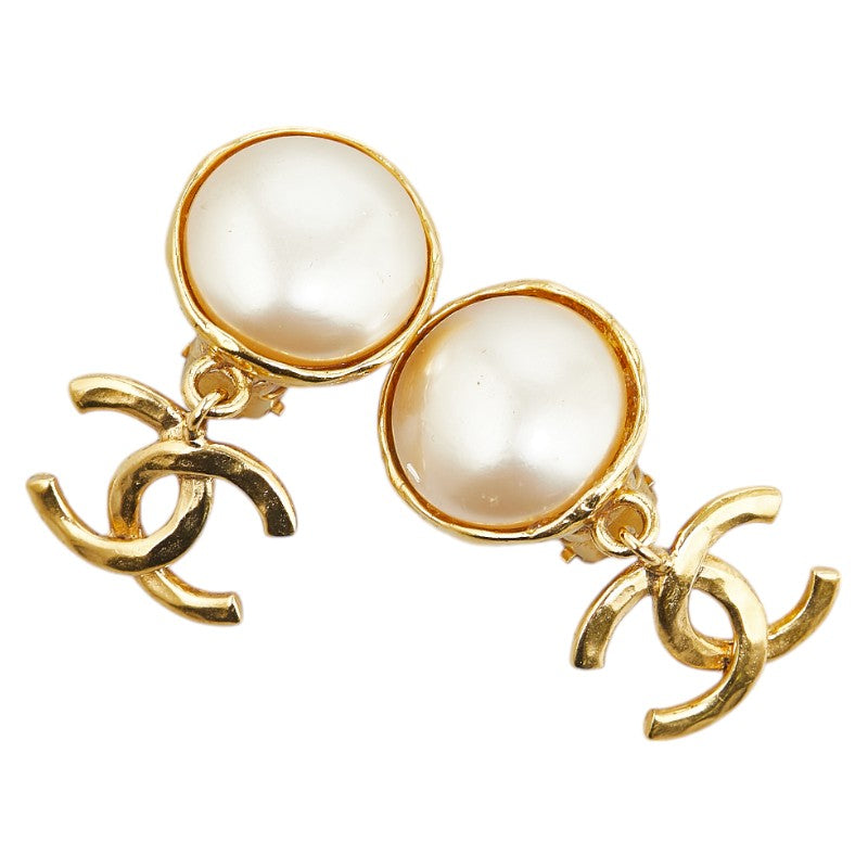 Top Quality Chanel Vintage Coco Mark Swing Earrings Gold