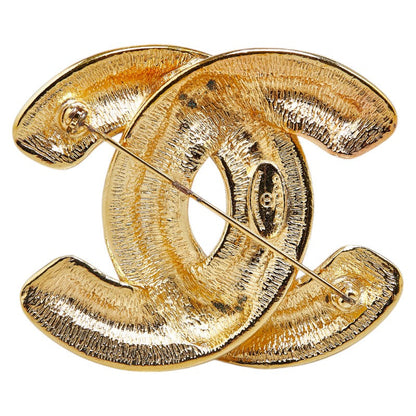 Top Quality Chanel Coco Mark Matelasse Brooch Gold