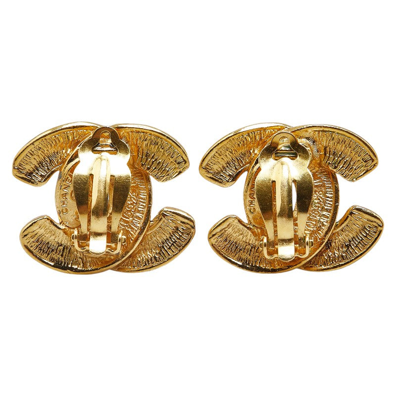 Top Quality Chanel Coco Mark Matelasse Earrings Gold
