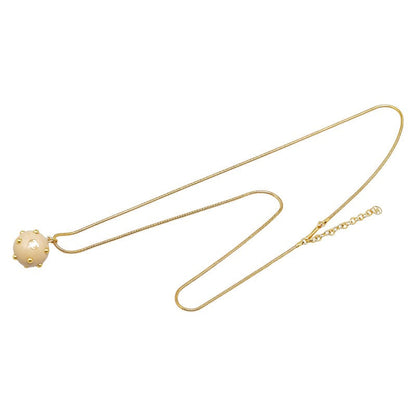 Top Quality Chanel Coco Ball Coco Mark Necklace Gold Plastic