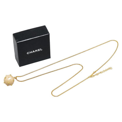 Top Quality Chanel Coco Ball Coco Mark Necklace Gold Plastic