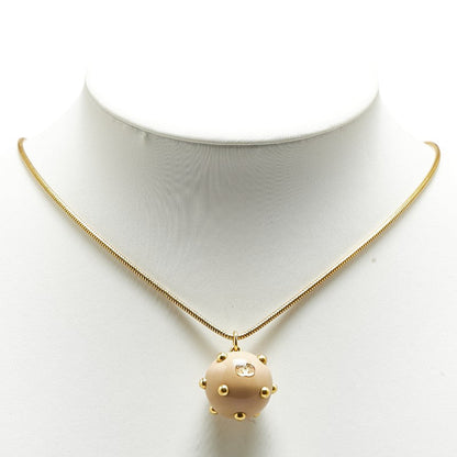 Top Quality Chanel Coco Ball Coco Mark Necklace Gold Plastic