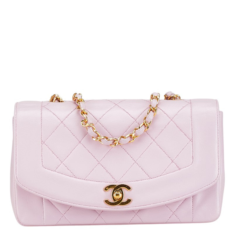 Top Quality Chanel Matelasse Diana Single Flap Pink Bag