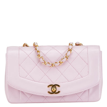 Top Quality Chanel Matelasse Diana Single Flap Pink Bag