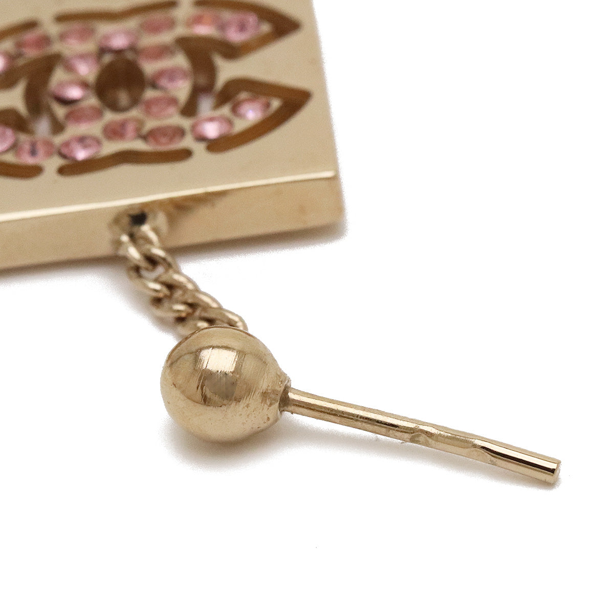 Top Quality Chanel Square Coco Mark Swing Earrings Gold