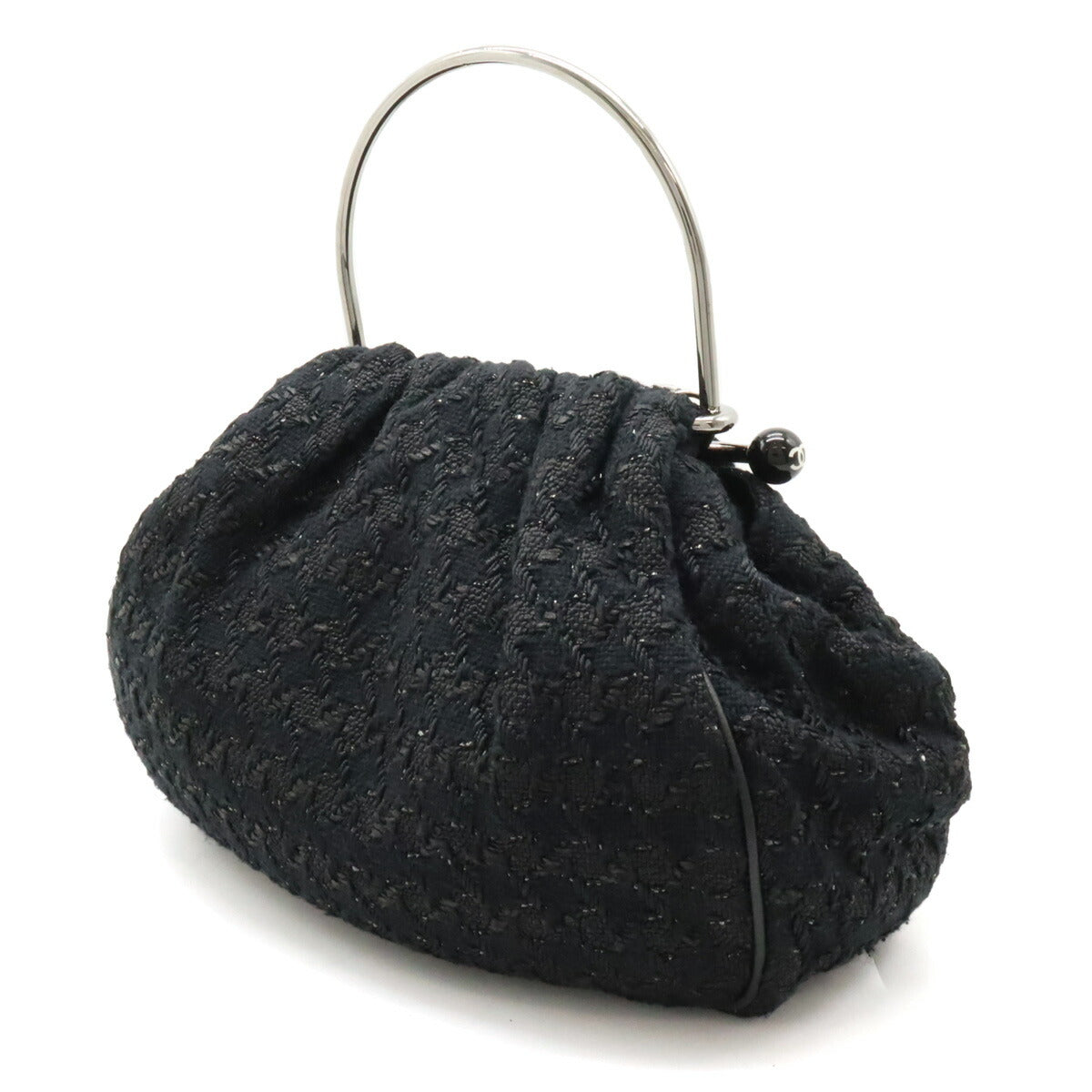 Top Quality Chanel Tweed Coco Charm Metal Handle Handbag