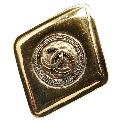 Top Quality Chanel Vintage Coco Mark Rhombus Brooch Gold