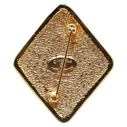 Top Quality Chanel Vintage Coco Mark Rhombus Brooch Gold