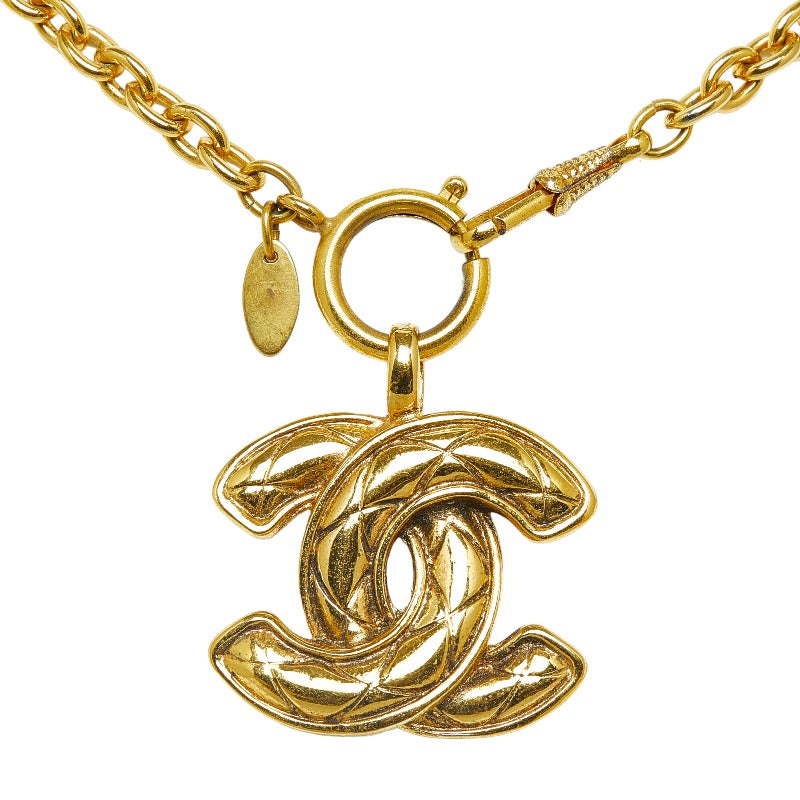 Top Quality Chanel Coco Mark Logo Gold Plated Necklace