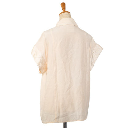 Top Quality Chanel Silk Quilted Pearl Blouse Shirt