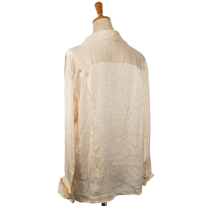 Top Quality Chanel Silk Long Sleeve Shirt with Pearl Button