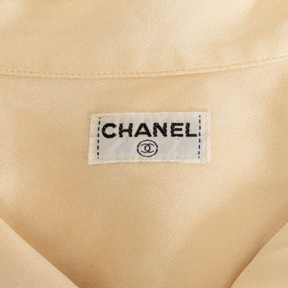 Top Quality Chanel Silk Long Sleeve Shirt with Pearl Button