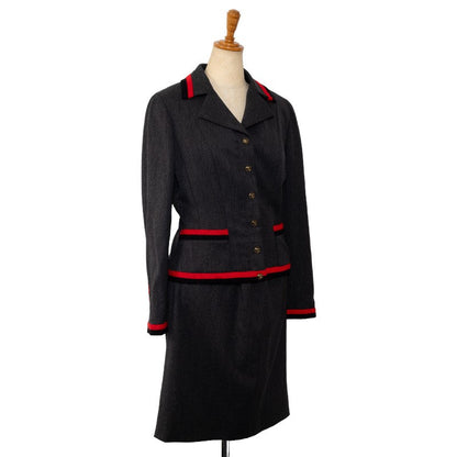Top Quality Chanel Wool Cotton Silk Jacket Skirt Set