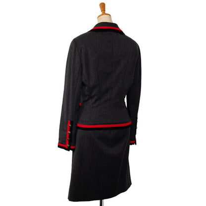 Top Quality Chanel Wool Cotton Silk Jacket Skirt Set